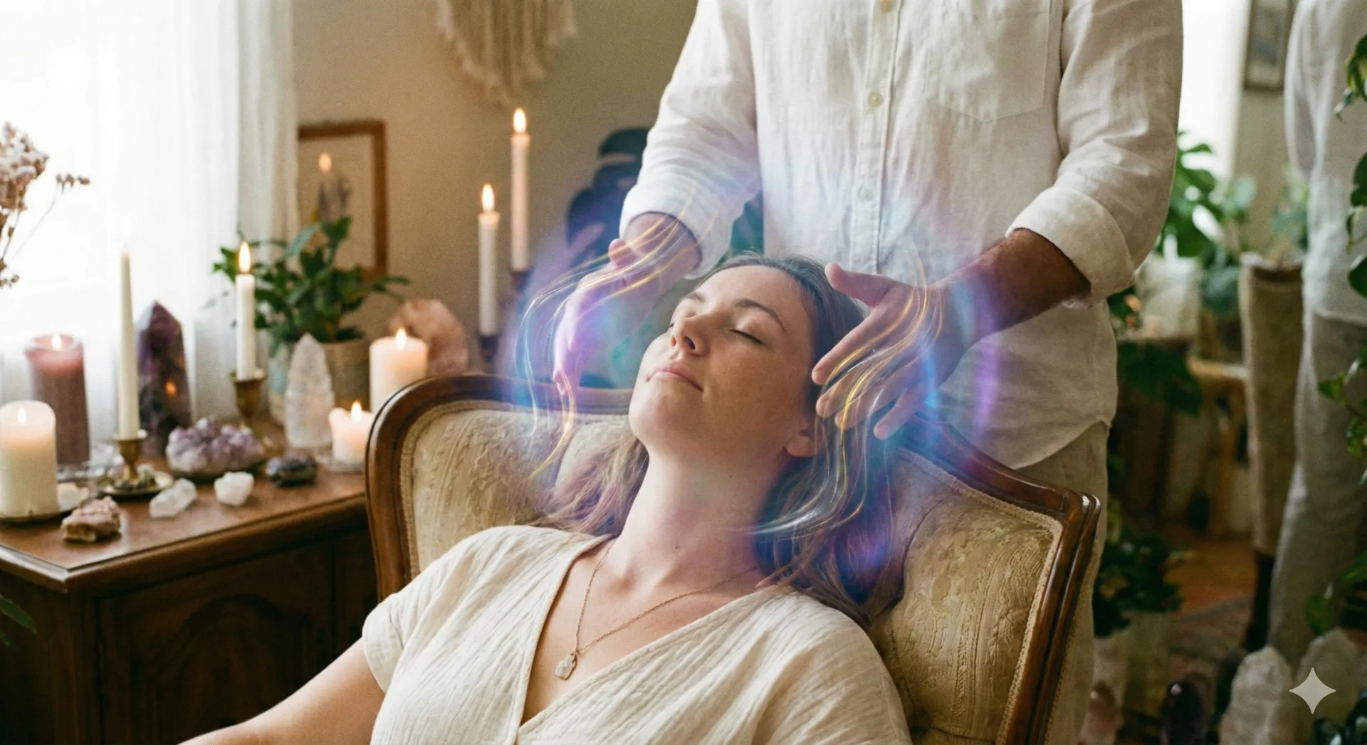 Расслабленная женщина на гипнозе